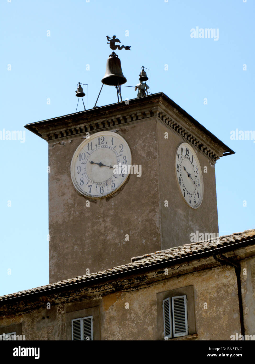 Uhrturm, Orvieto, Umbrien Stockfoto