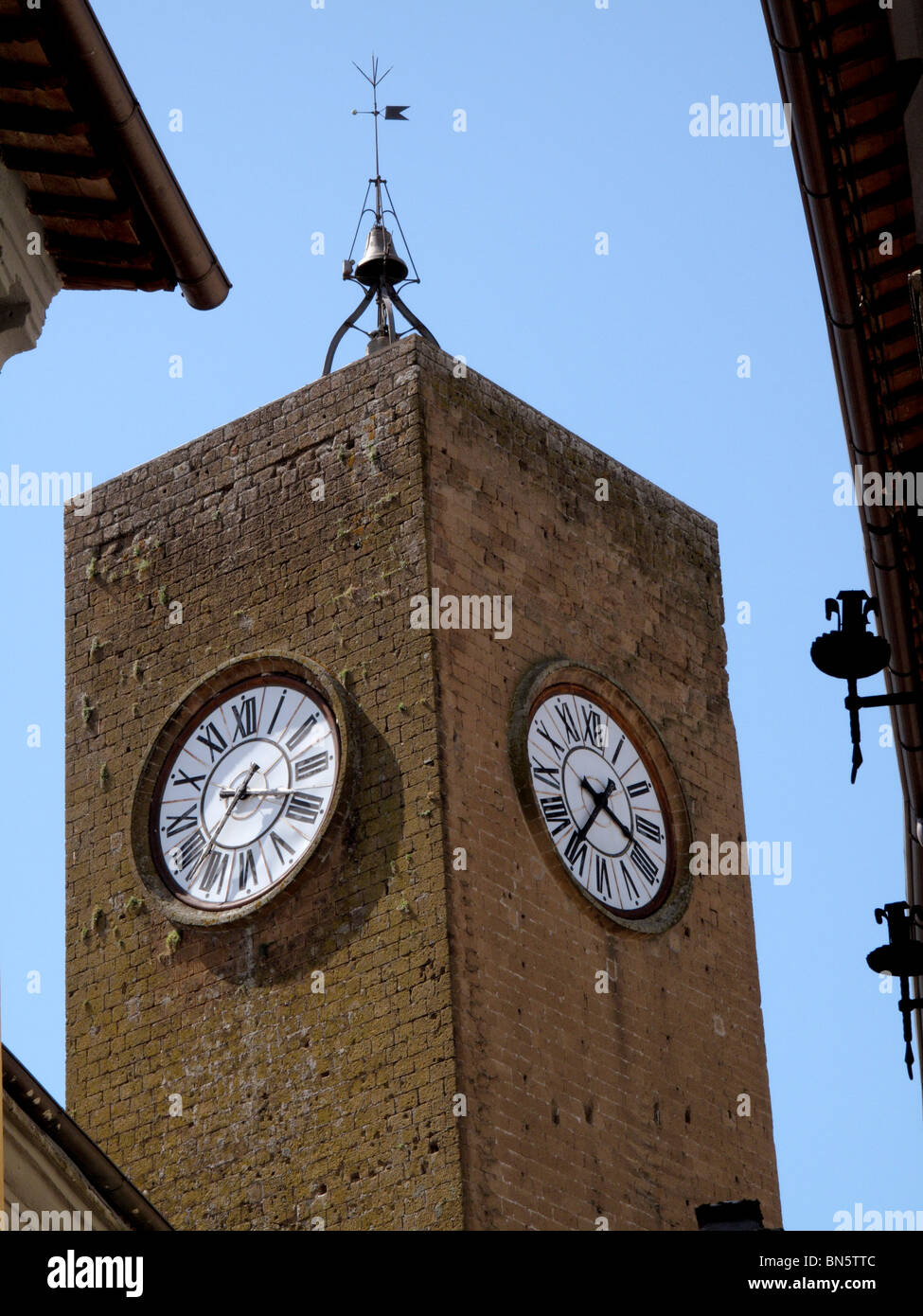 Uhrturm, Orvieto, Umbrien Stockfoto