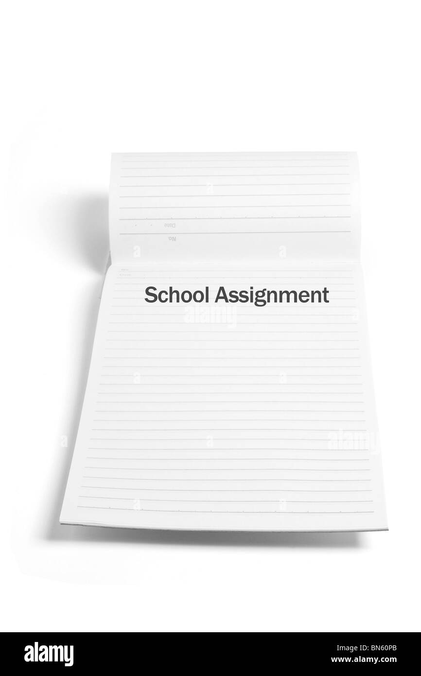 Schreibblock mit Botschaft Stockfoto