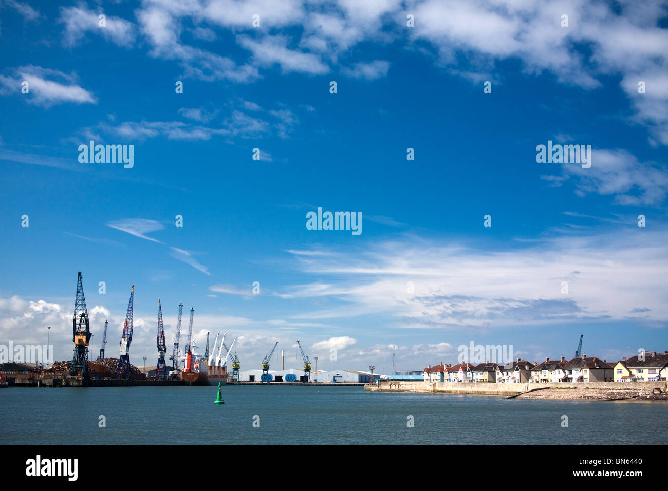 Die Versand-Docks auf der Landzunge, Hartlepool, England Stockfoto
