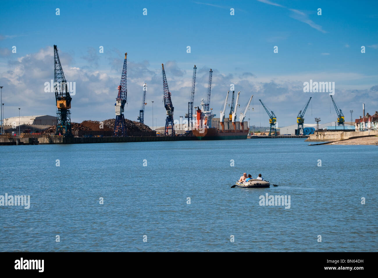 Shipping Docks und Vergnügen schäbig, die Landspitze, Hartlepool, England Stockfoto