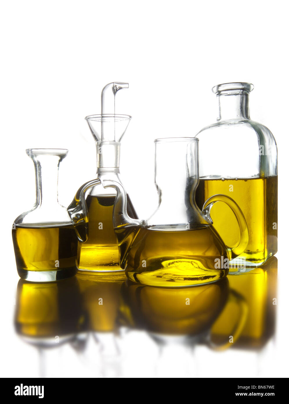 Vielzahl von Olivenöl Stockfoto