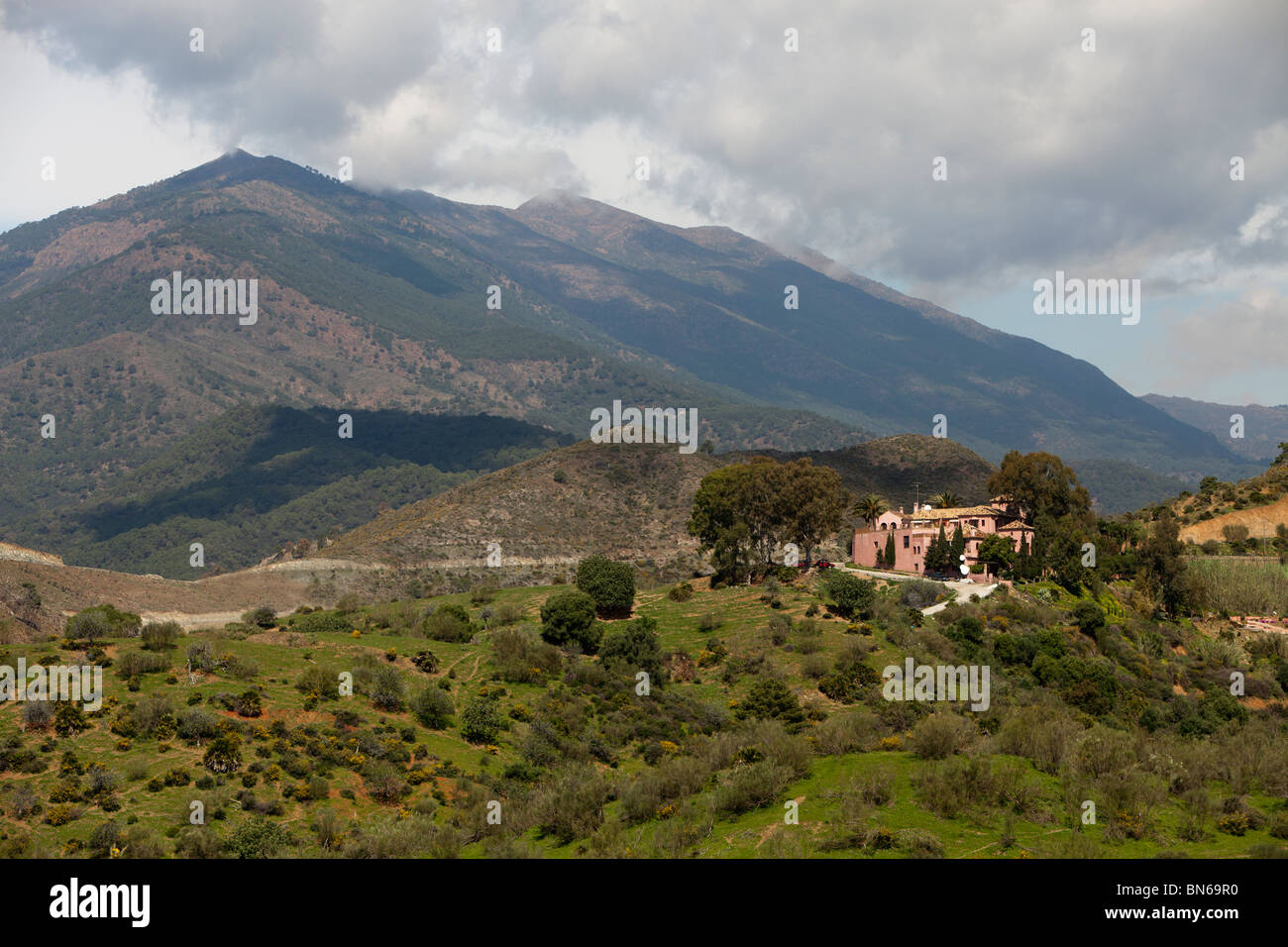 Refugium in den Bergen im Süden Spaniens Stockfoto