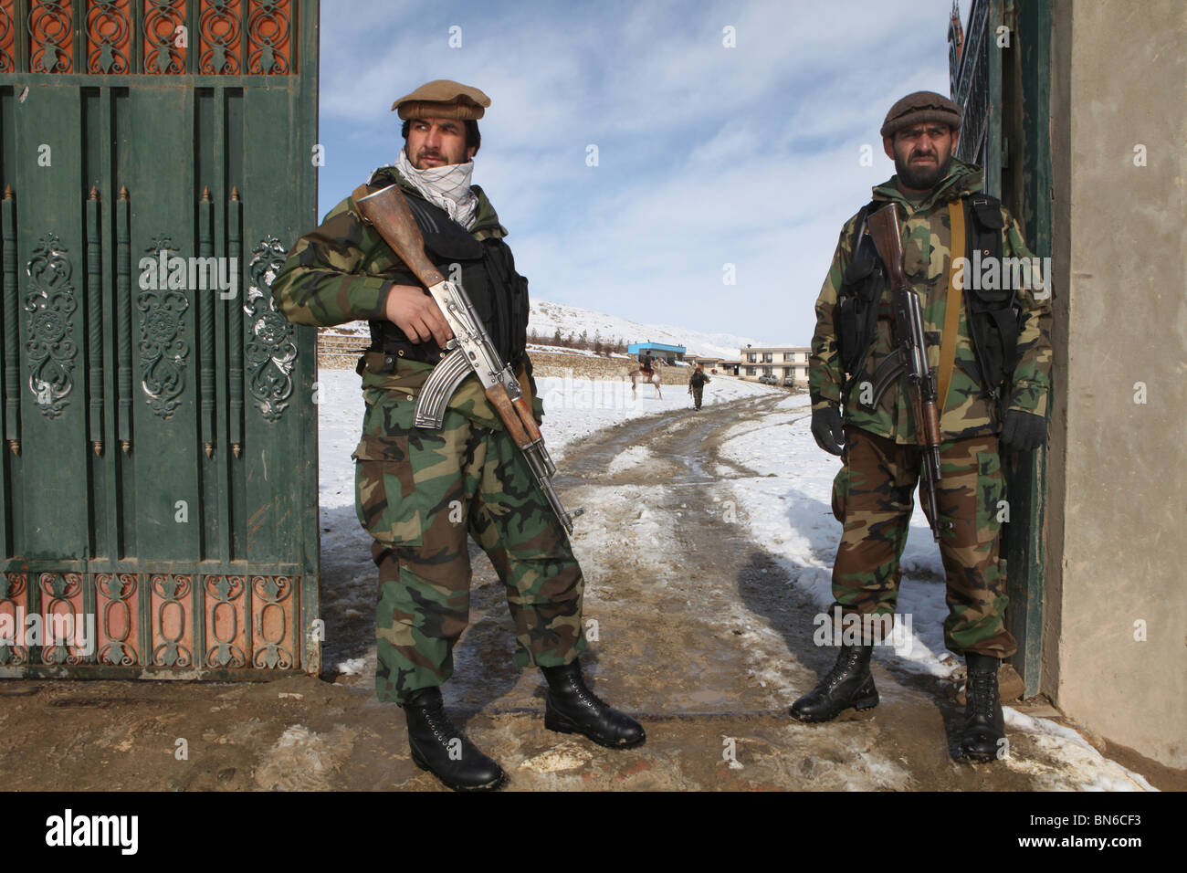 Söldner, die Gewährleistung der Sicherheit in Kabul Stockfoto