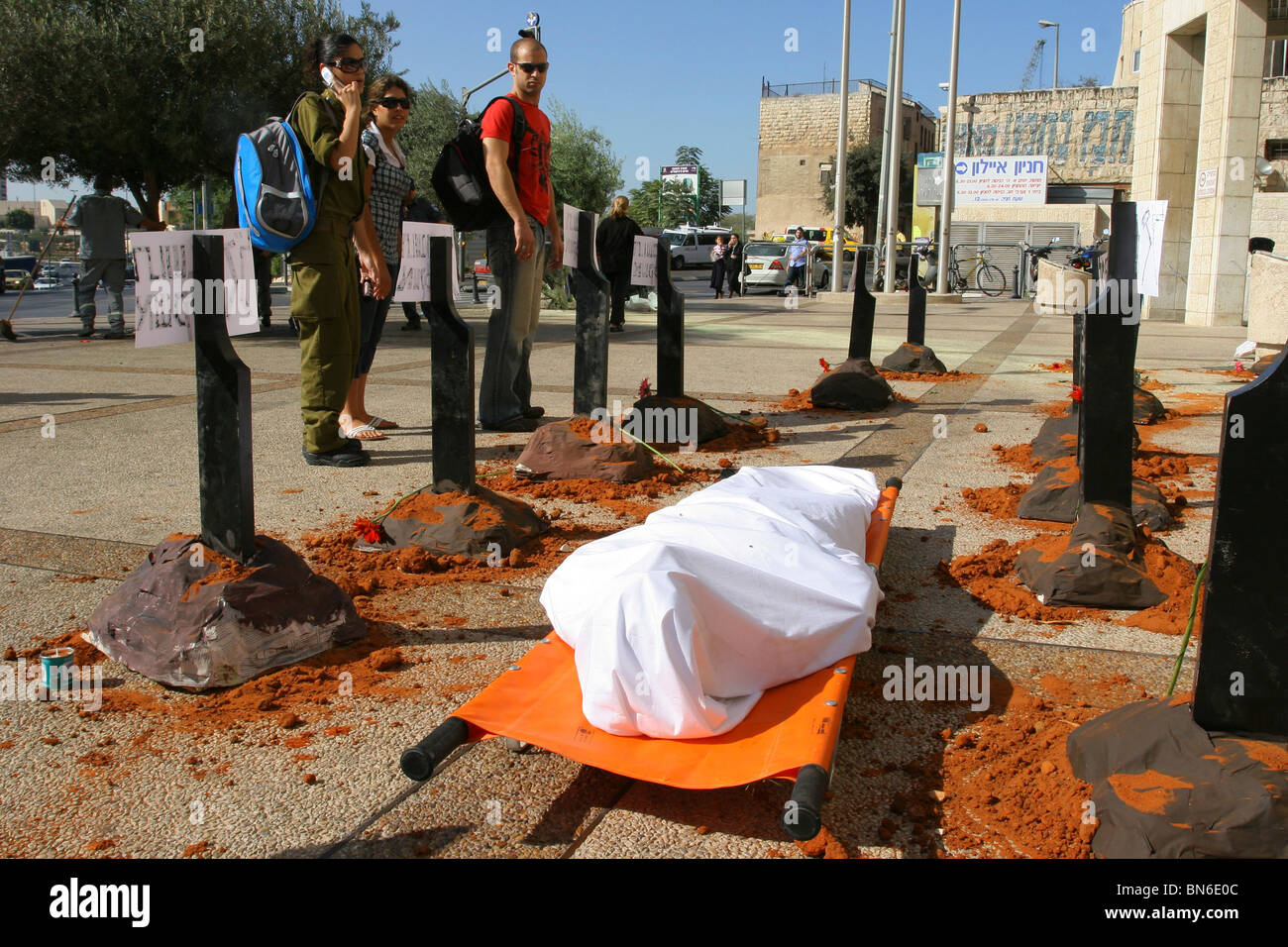 Israel, Jerusalem, Greenpeace-Aktivisten, Stockfoto