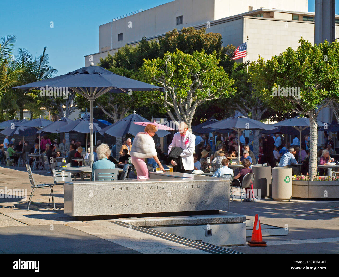 Los Angeles Music Center Plaza Stockfoto