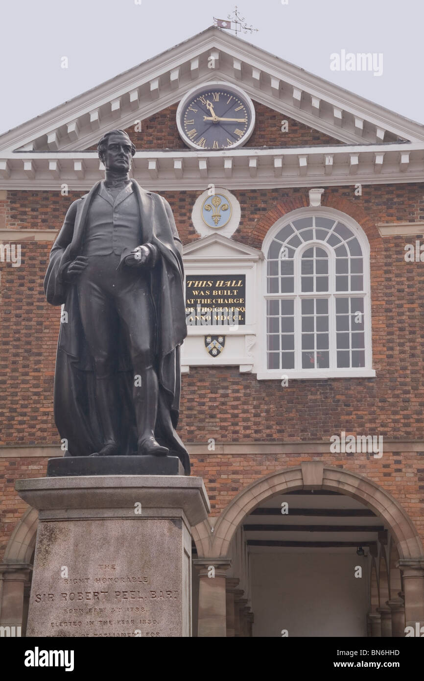 England Staffordshire Tamworth Sir Robert Peel statue Stockfoto