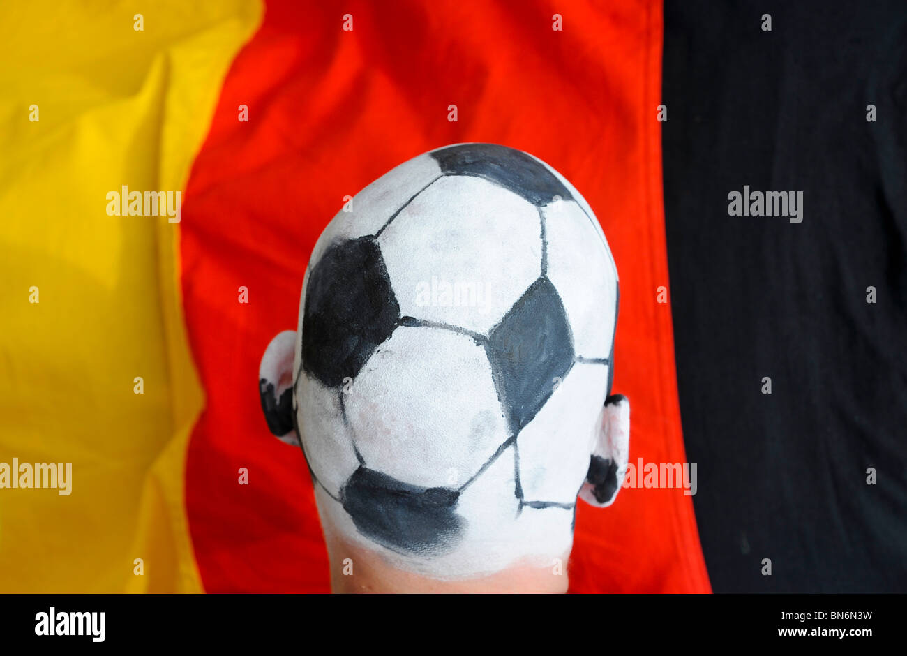 Deutschland Hamburg St. Pauli, deutsche Fans beim public Viewing der WM 2010 in Südafrika, Spiel Deutschland - Serbien Stockfoto