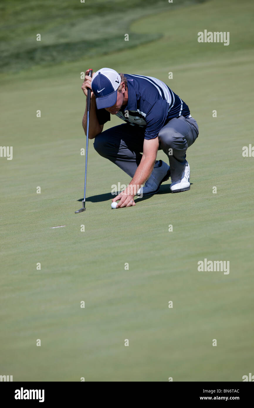 Lucas Glover auf 2010 AT&T nationaler Wettbewerb Stockfoto