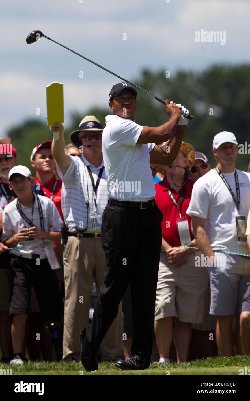 Tiger Woods auf der 2010-AT&T-nationaler Wettbewerb Stockfoto
