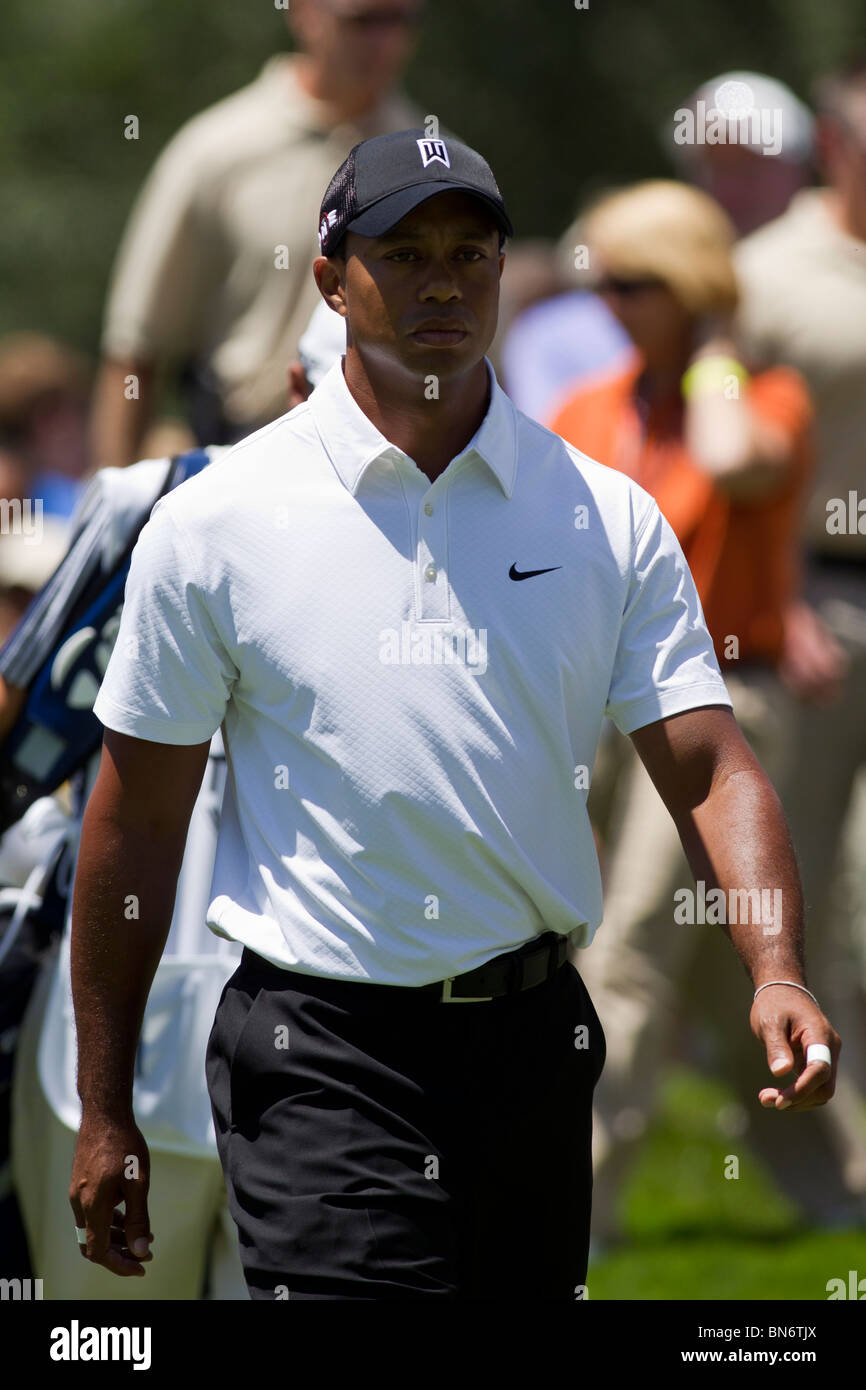 Tiger Woods auf der 2010-AT&T-nationaler Wettbewerb Stockfoto