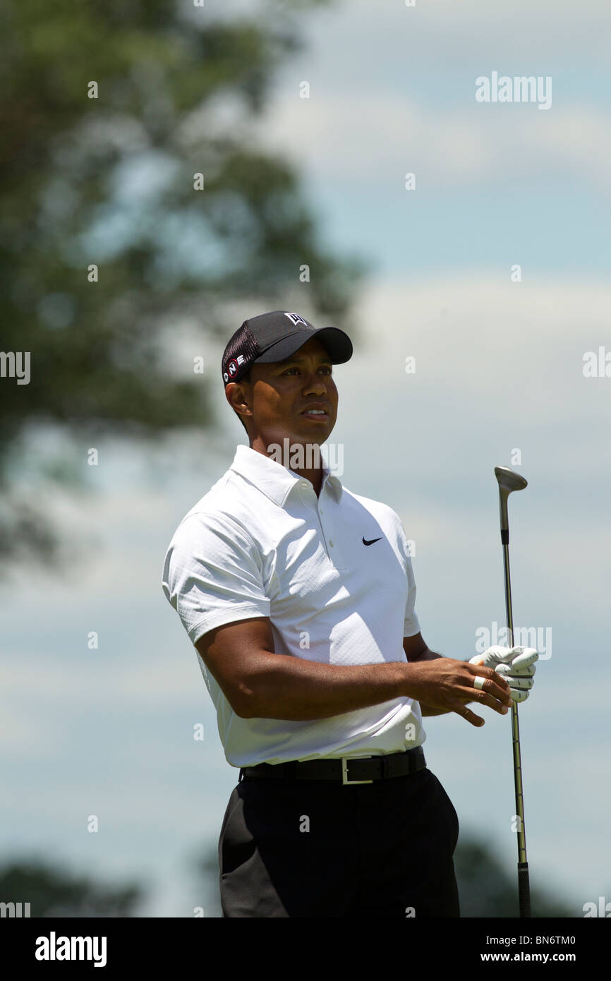 Tiger Woods auf der 2010-AT&T-nationaler Wettbewerb Stockfoto