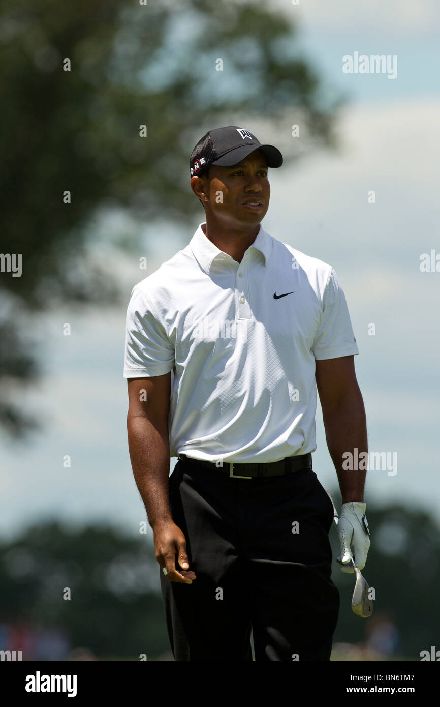 Tiger Woods auf der 2010-AT&T-nationaler Wettbewerb Stockfoto