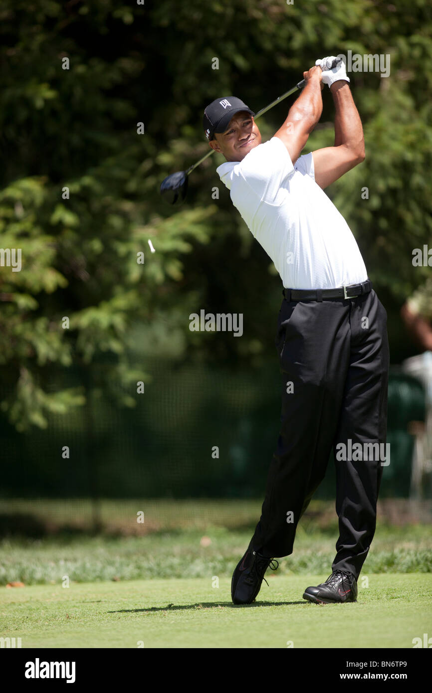 Tiger Woods auf der 2010-AT&T-nationaler Wettbewerb Stockfoto