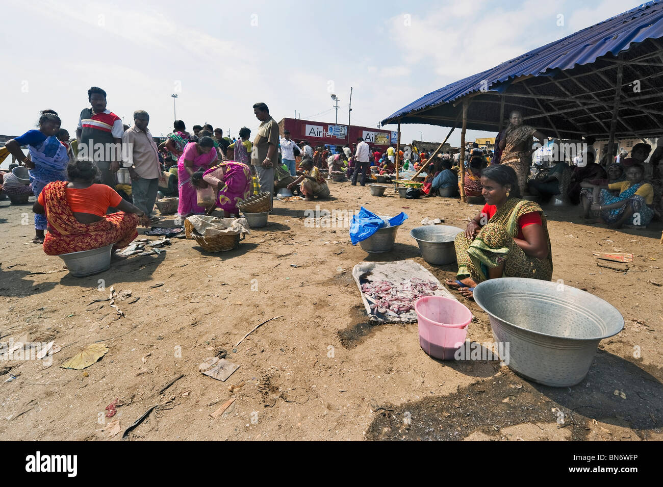 Indien-Tamil Nadu Chennai ex Madras Fischmarkt Stockfoto