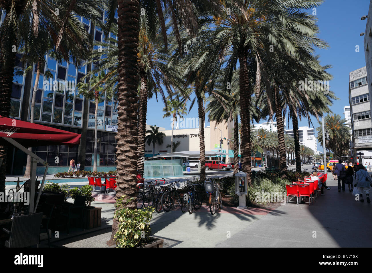 Miami south beach Lincoln road Stockfoto