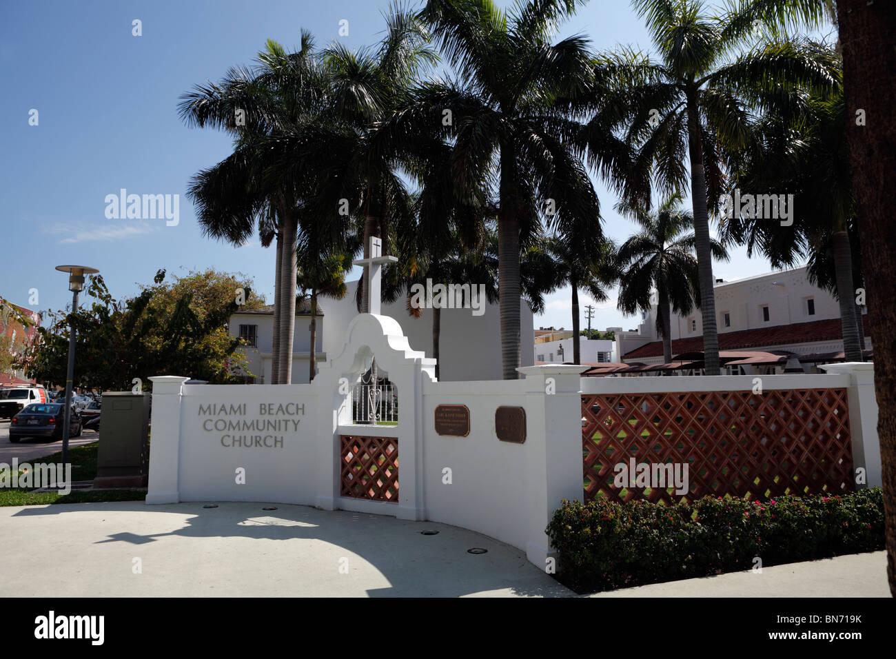 Miami South Beach Lincoln Road Kirche Stockfoto