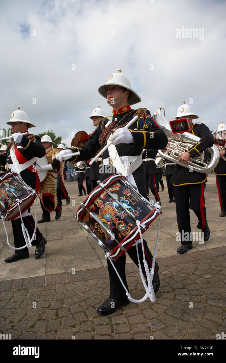 die Band von HM Royal Marines Schottland am Armed Forces Day 2010 in Bangor County Down Northern Ireland Stockfoto