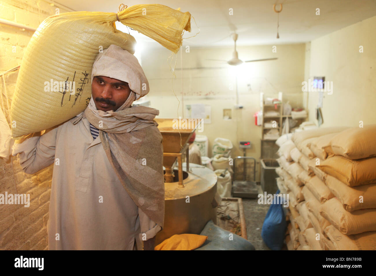 Getreidemühle in Islamabad Stockfoto