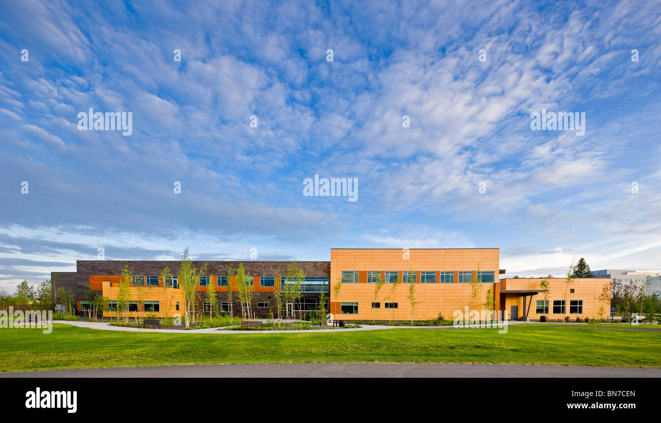 Morris Thompson Kultur- und Visitors Center in der Innenstadt von Fairbanks, Alaska Stockfoto