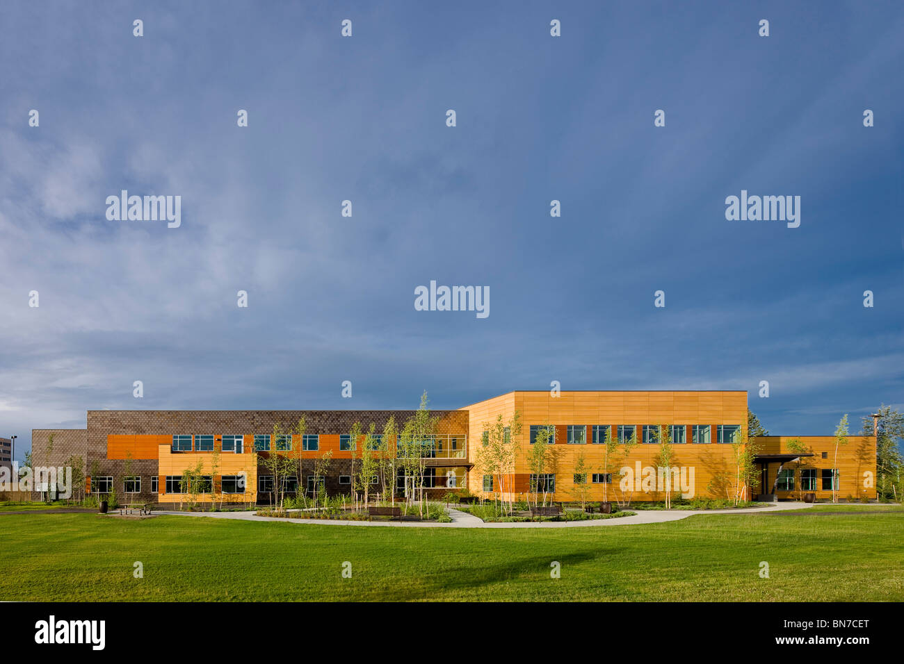 Morris Thompson Kultur- und Visitors Center in der Innenstadt von Fairbanks, Alaska Stockfoto