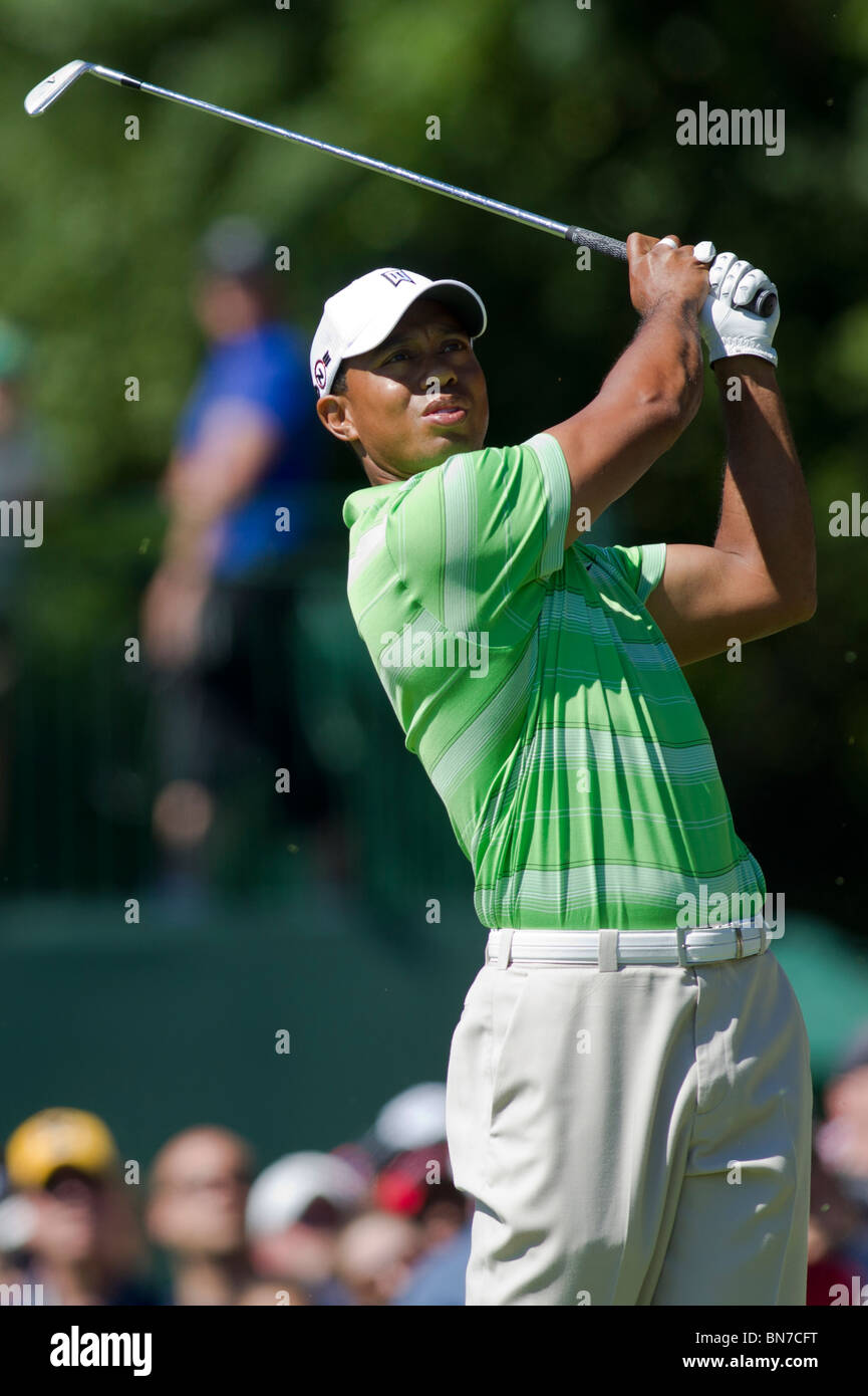 Tiger Woods auf der 2010-AT&T-nationaler Wettbewerb Stockfoto