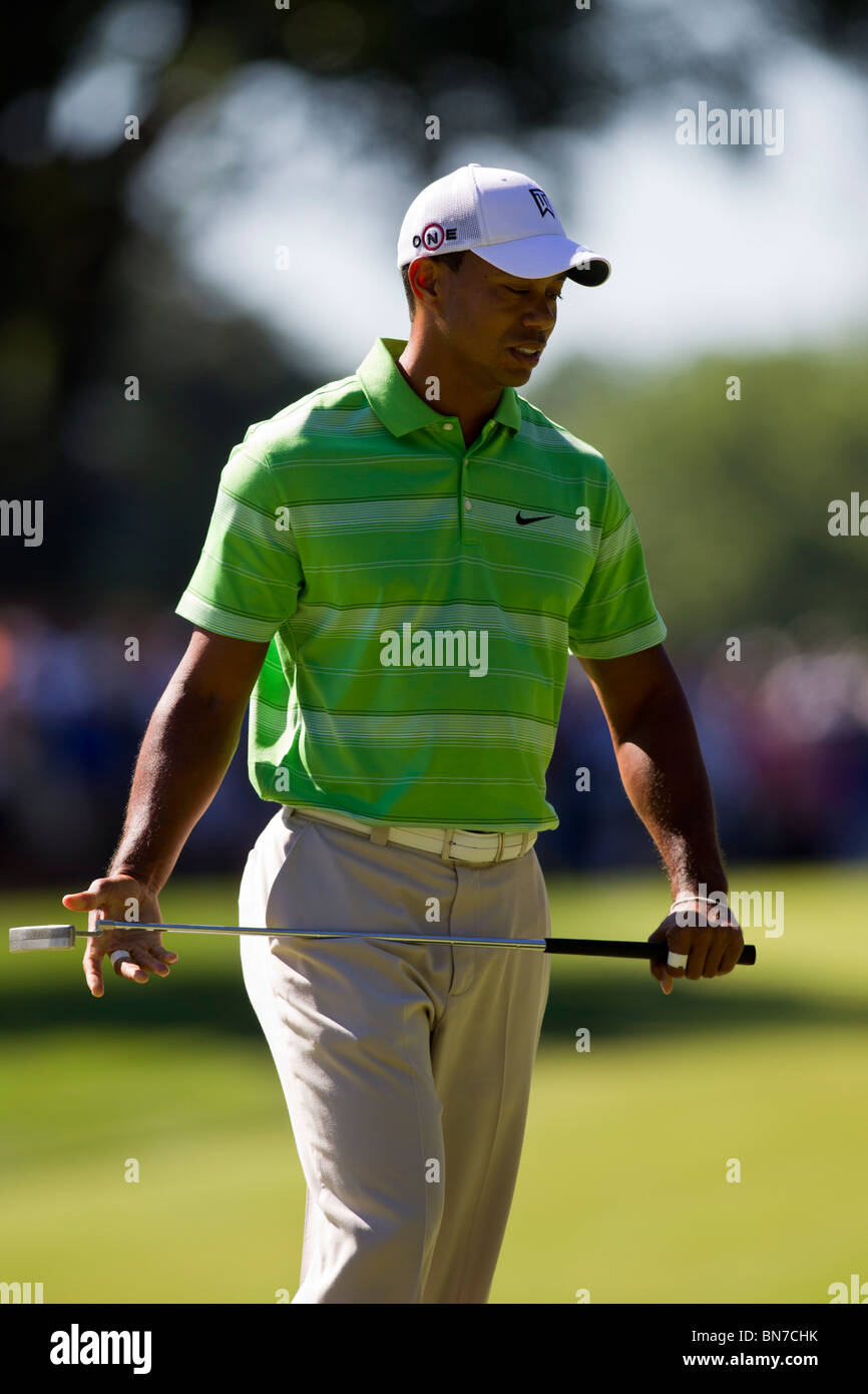 Tiger Woods auf der 2010-AT&T-nationaler Wettbewerb Stockfoto