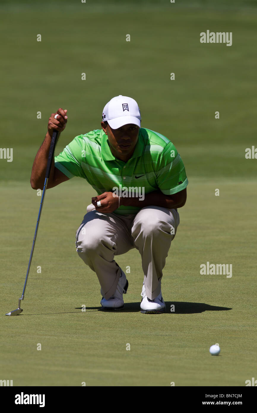 Tiger Woods auf der 2010-AT&T-nationaler Wettbewerb Stockfoto