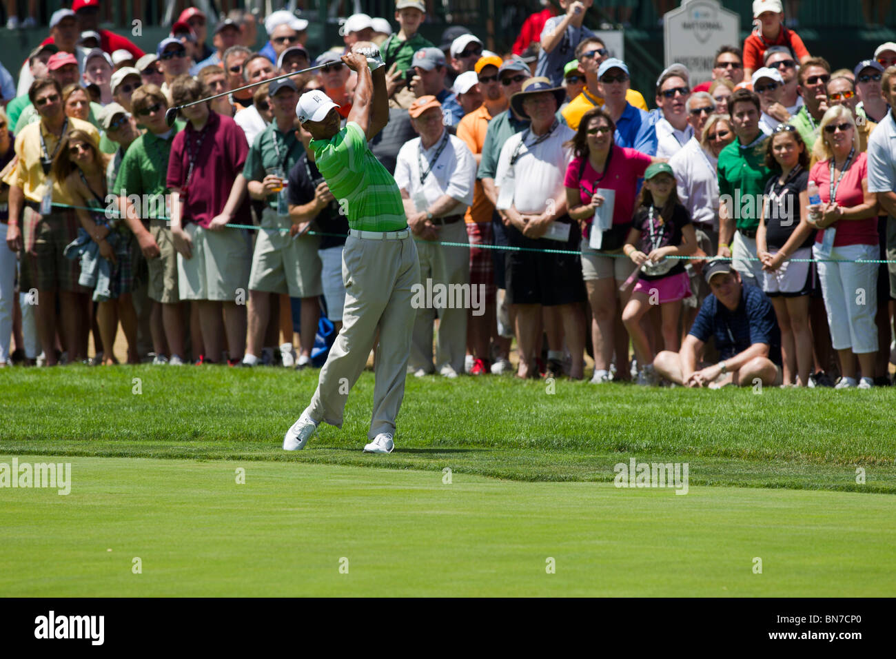 Tiger Woods auf der 2010-AT&T-nationaler Wettbewerb Stockfoto