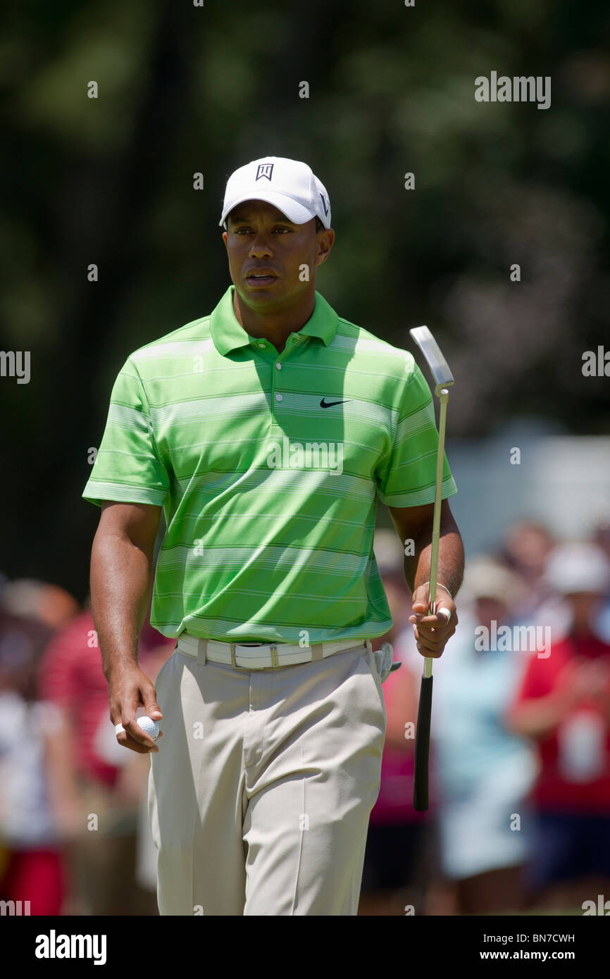 Tiger Woods auf der 2010-AT&T-nationaler Wettbewerb Stockfoto