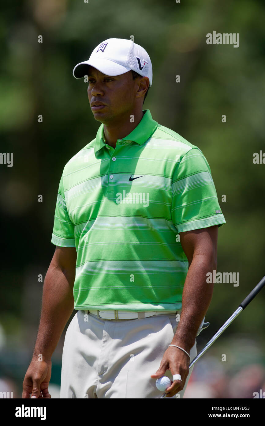 Tiger Woods auf der 2010-AT&T-nationaler Wettbewerb Stockfoto