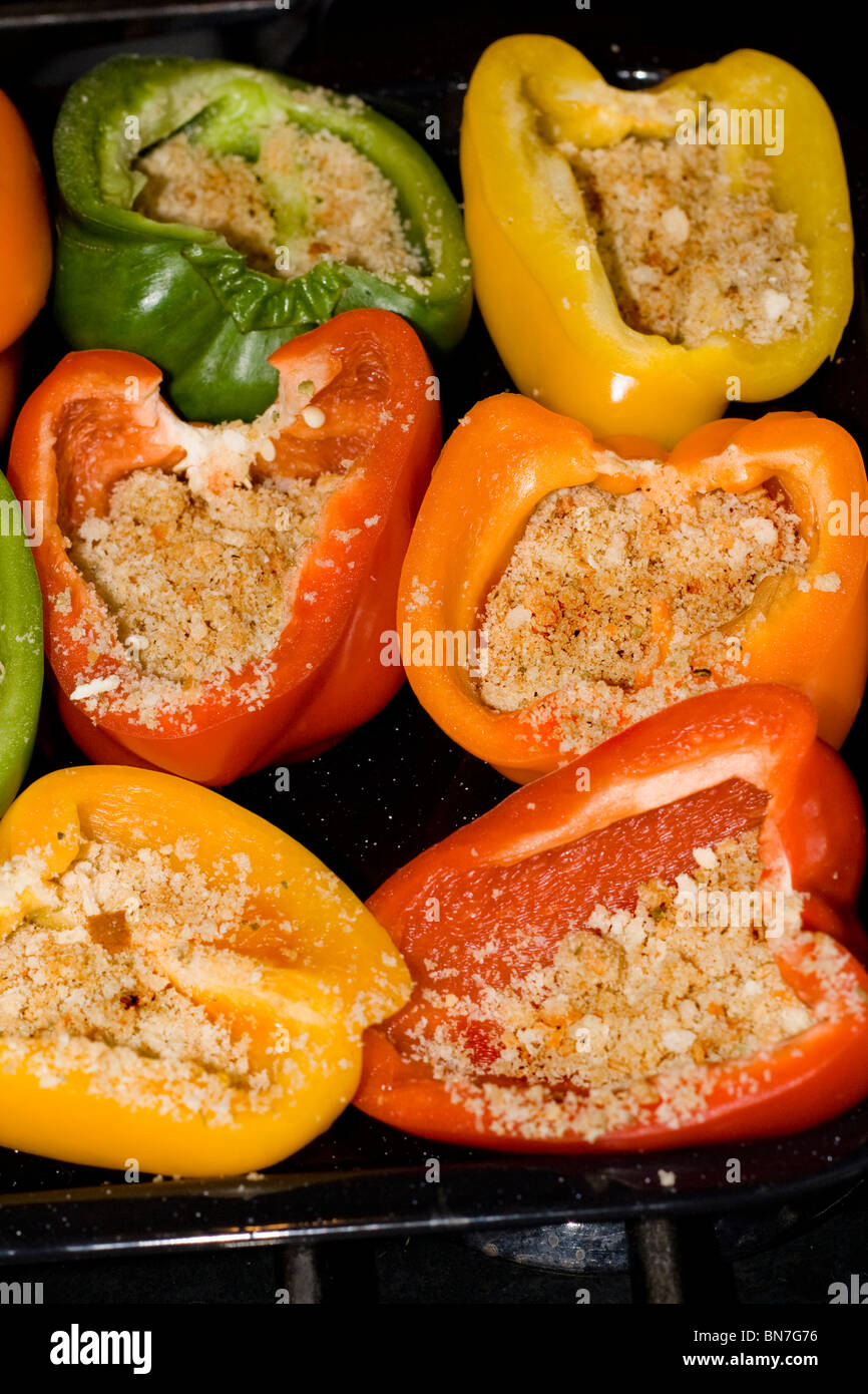 Gefüllte Paprika Stockfoto