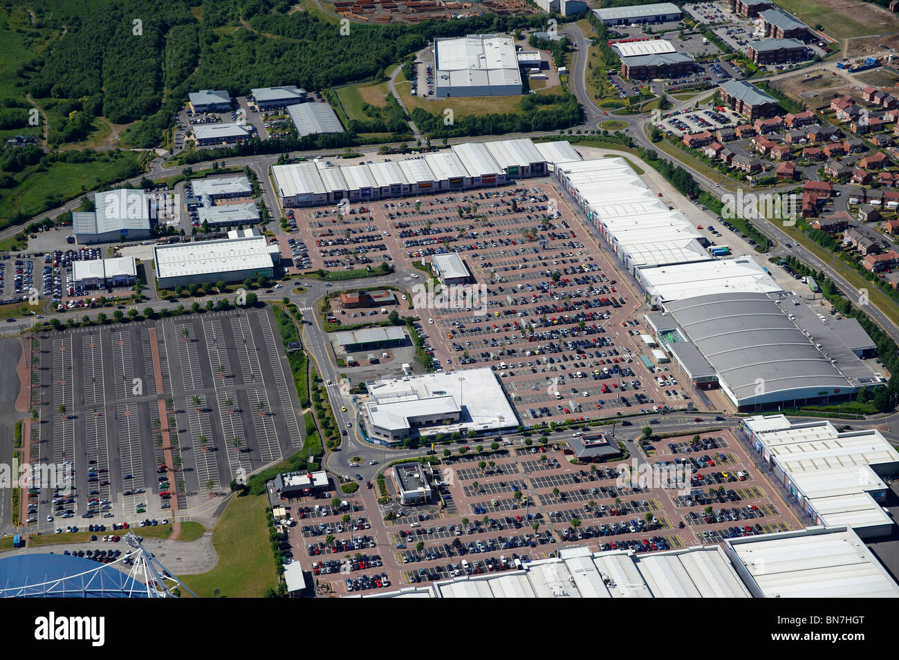 Reebock Retail Park. Bolton, Lancashire, North West England Stockfoto