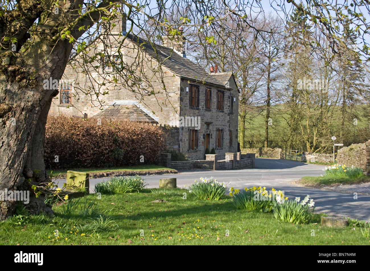 Das kleine Dorf / Weiler Elslack, in der Nähe von Skipton in Craven Bezirk North Yorkshire, England, Großbritannien Stockfoto
