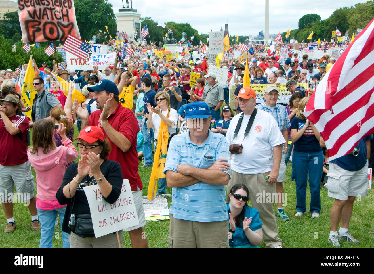 Rallye-Protestdemonstration in US Kapitol Washington DC gegen Regierung Stockfoto