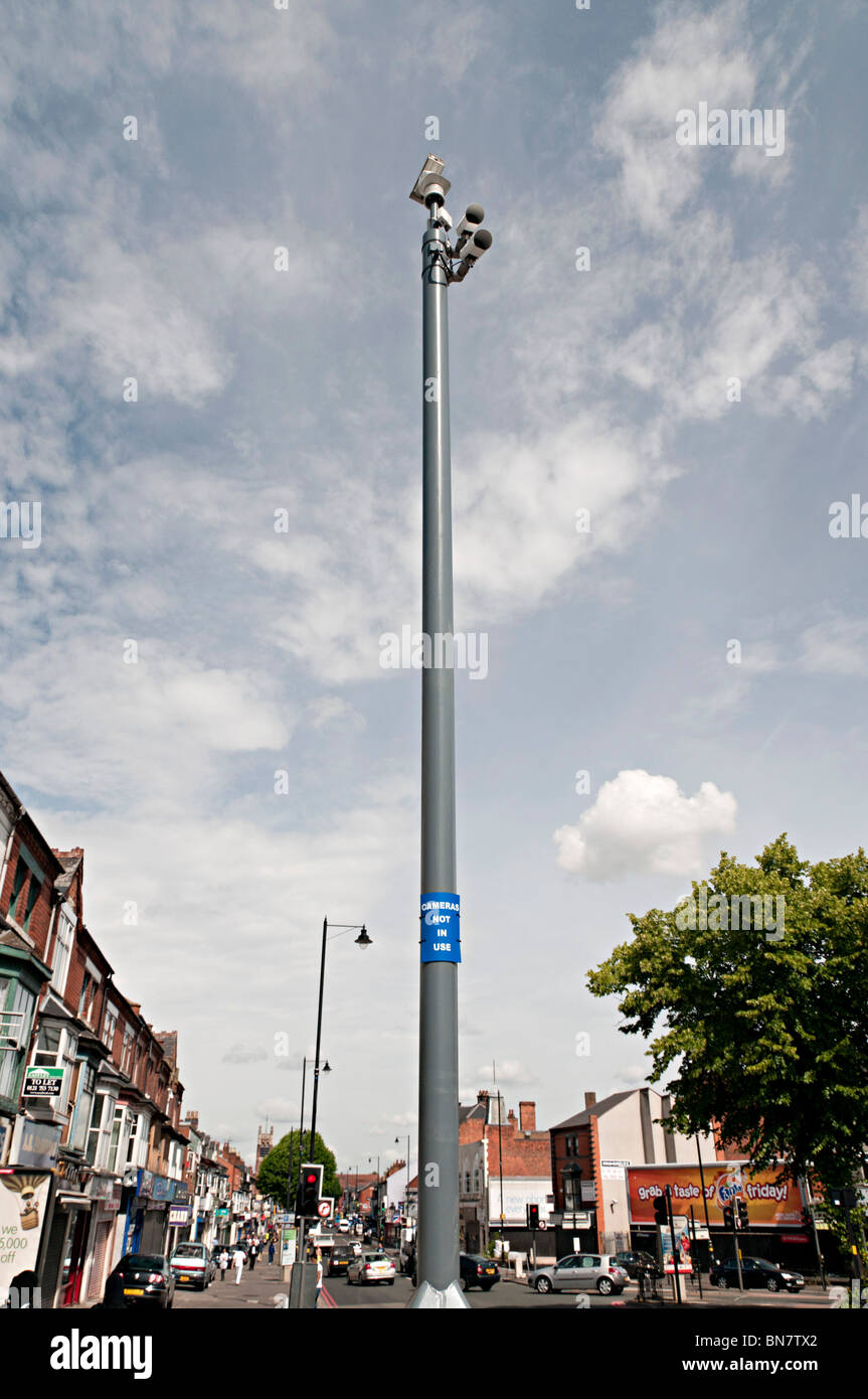 ANPR und Spion-Kameras im Sparkhill Birmingham einer islamisch geprägten Gegend von Birmingham, wo kontrovers installierten Stockfoto