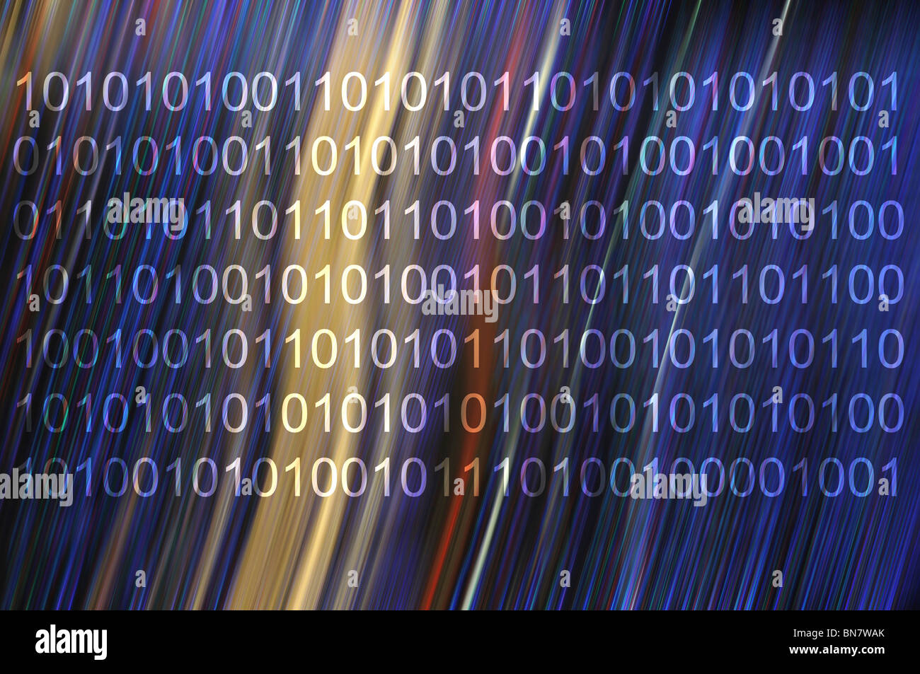 Zusammenfassung Hintergrund der binären Computersprache Stockfoto