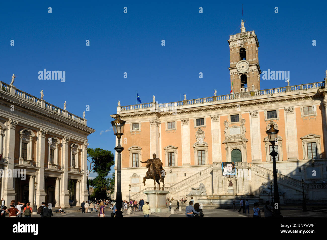 Piazza del Campidoglio in Rom, Italien Stockfoto