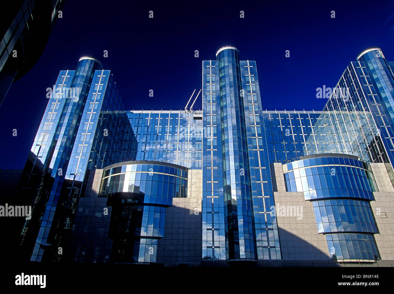 Des Europäischen Parlaments, der Europäischen Union, das Parlamentsgebäude, Stadt Brüssel, Region Brüssel-Hauptstadt, Belgien, Europa Stockfoto