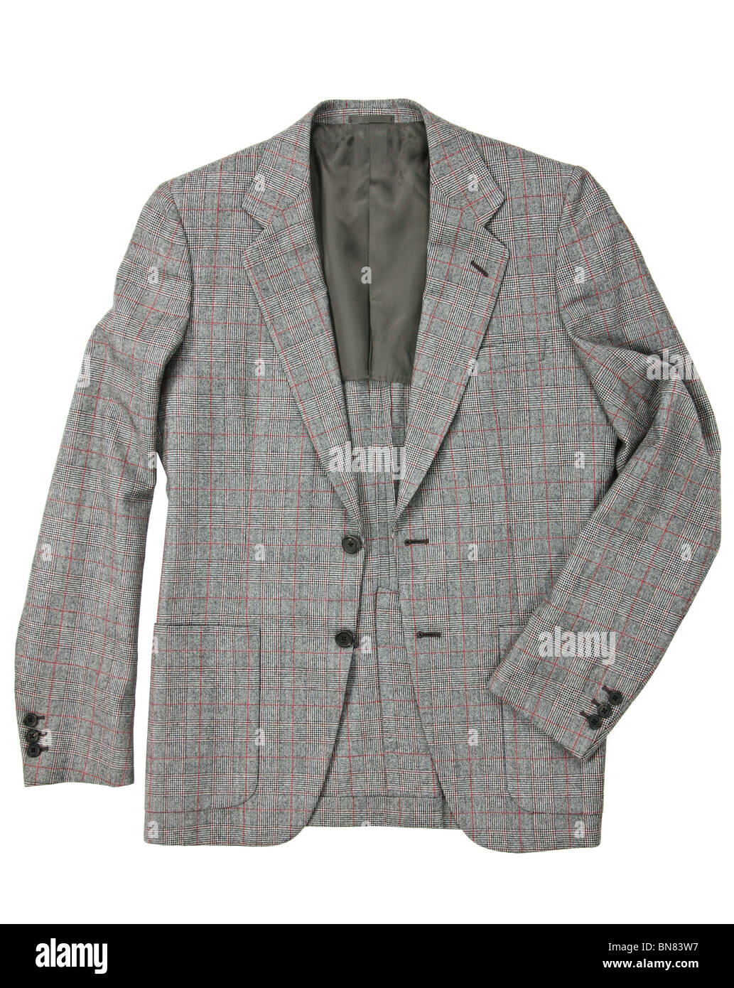 Mann Kleidung Mantel isolierten auf weißen Hintergrund Stockfoto