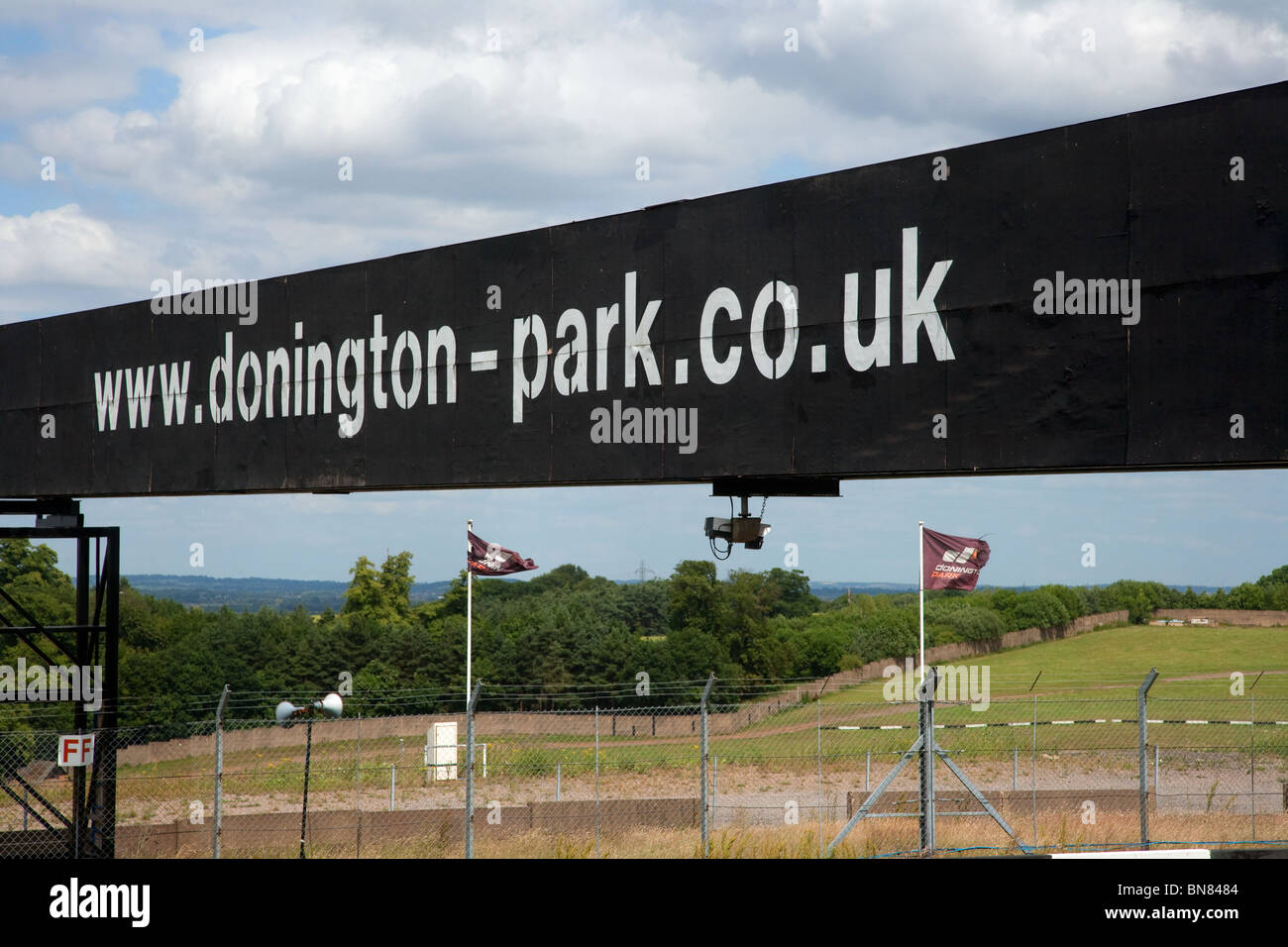 Donington Park Circuit, Heimat der britischen Motorrad Grand Prix, Castle Donington, Derby Stockfoto
