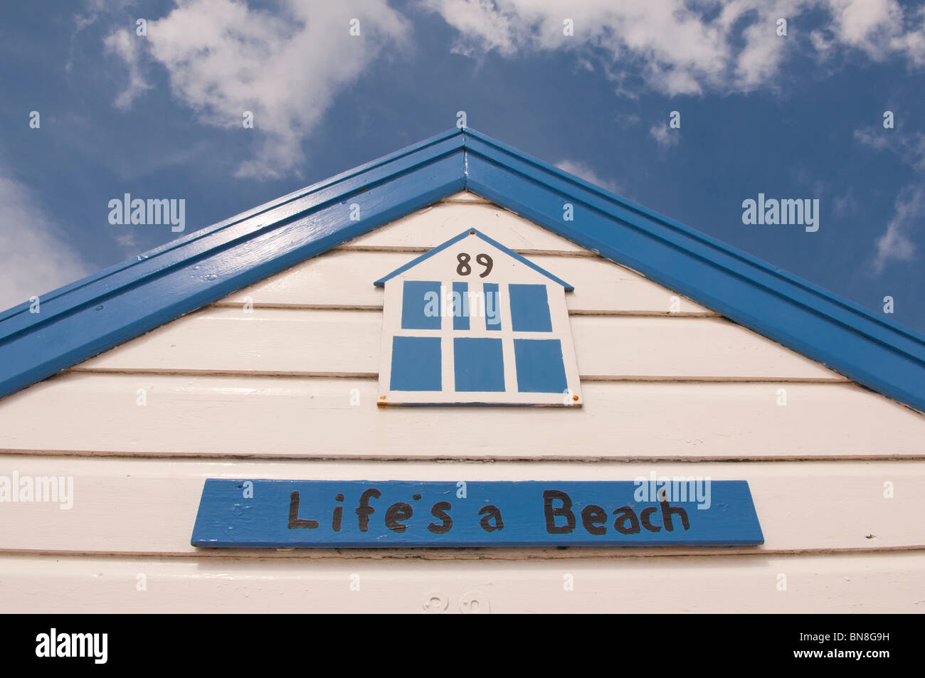 Eine Strandhütte in Southwold, Suffolk, England, Großbritannien, Uk Stockfoto