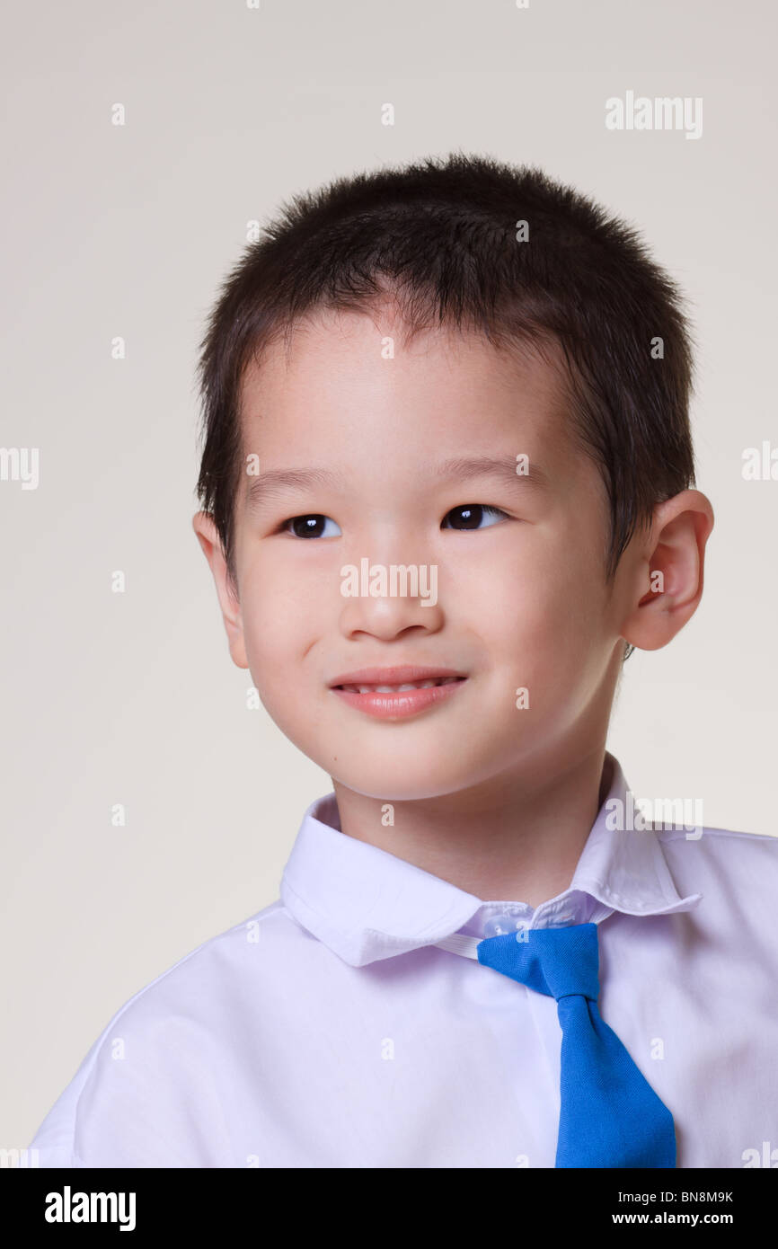 Asian School Boy Stockfoto