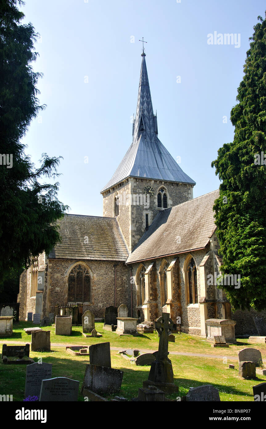 St.Helen der Kirche, High Street, Wheathampstead, Hertfordshire, England, Vereinigtes Königreich Stockfoto