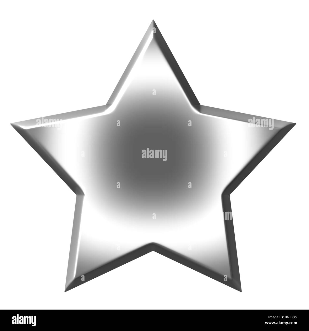 3D Silver star Stockfoto