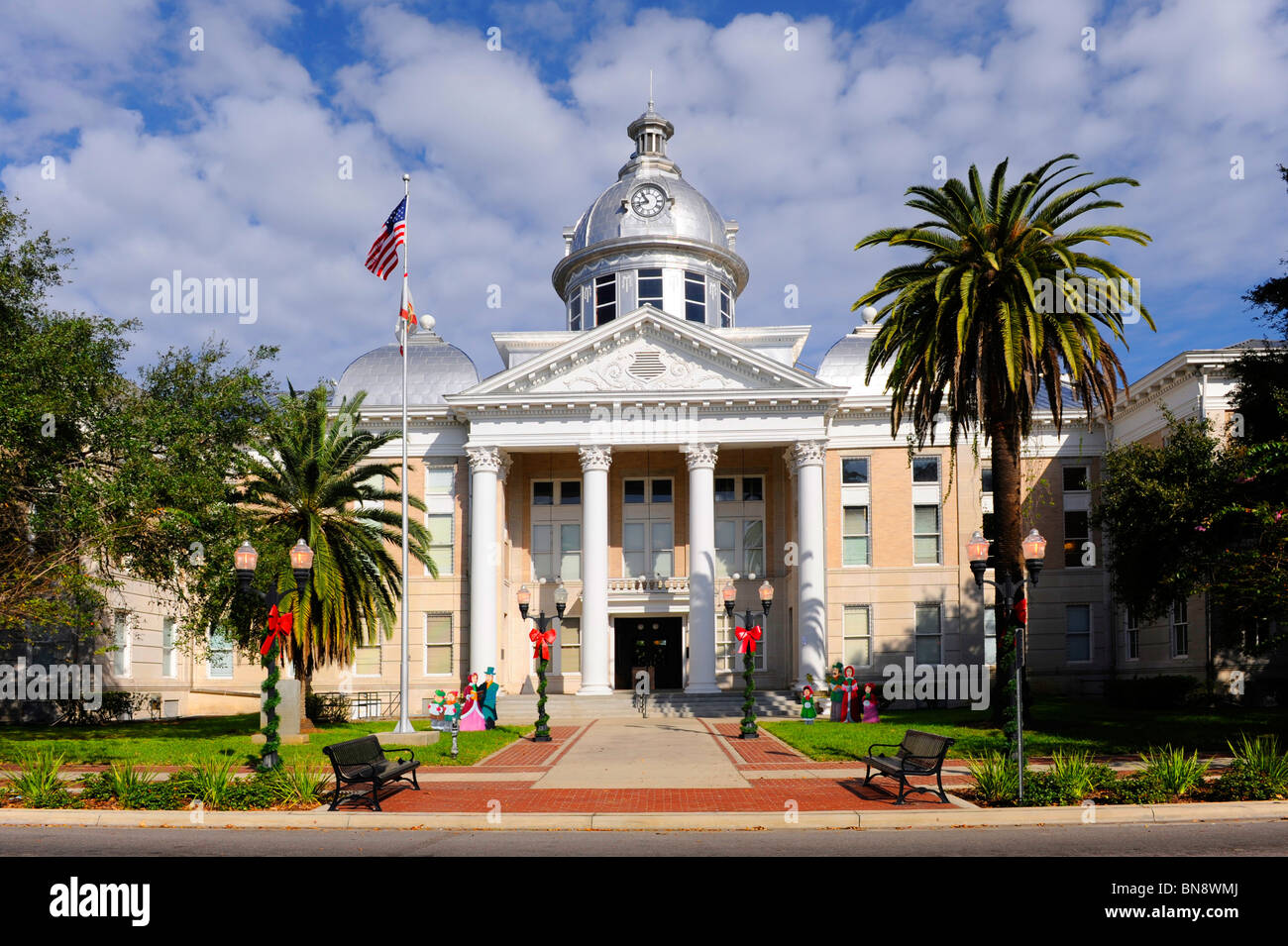 Historische und Genealogische Bibliothek und Museum am 1908 Polk County Florida Gerichtsgebäude Stockfoto