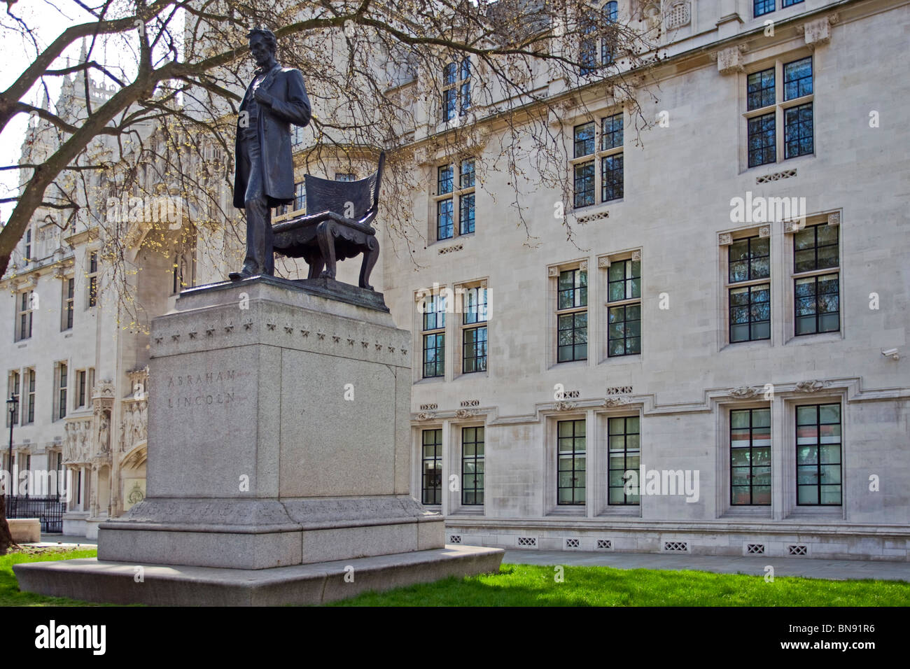 Abraham Lincoln-Statue, Parliament Square, London, Sonntag, 11. April 2010. Stockfoto