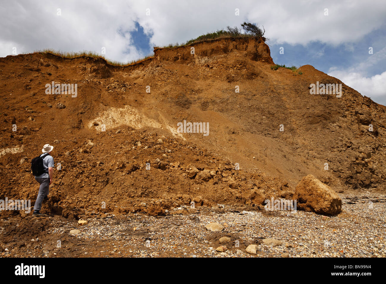 Coastal Erdrutsch. Stockfoto