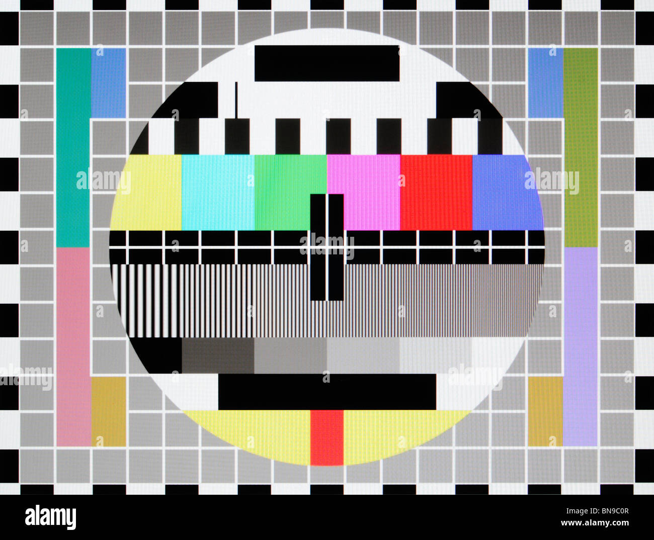 TV-Test-Karte Stockfoto