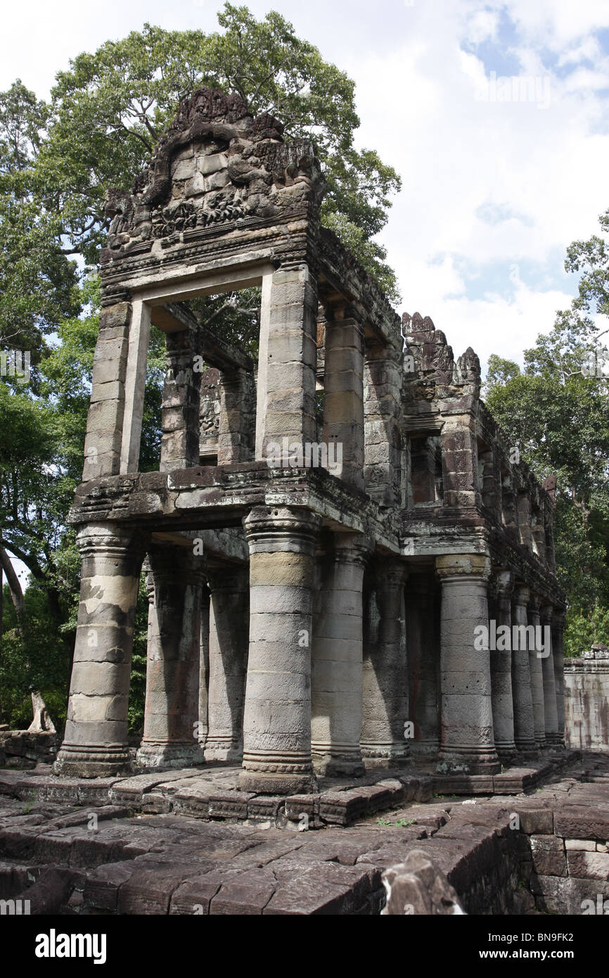 Halle der Tänzer, Preah Khan in der Angkor Archäologische Park, Siem Reap, Kambodscha Stockfoto